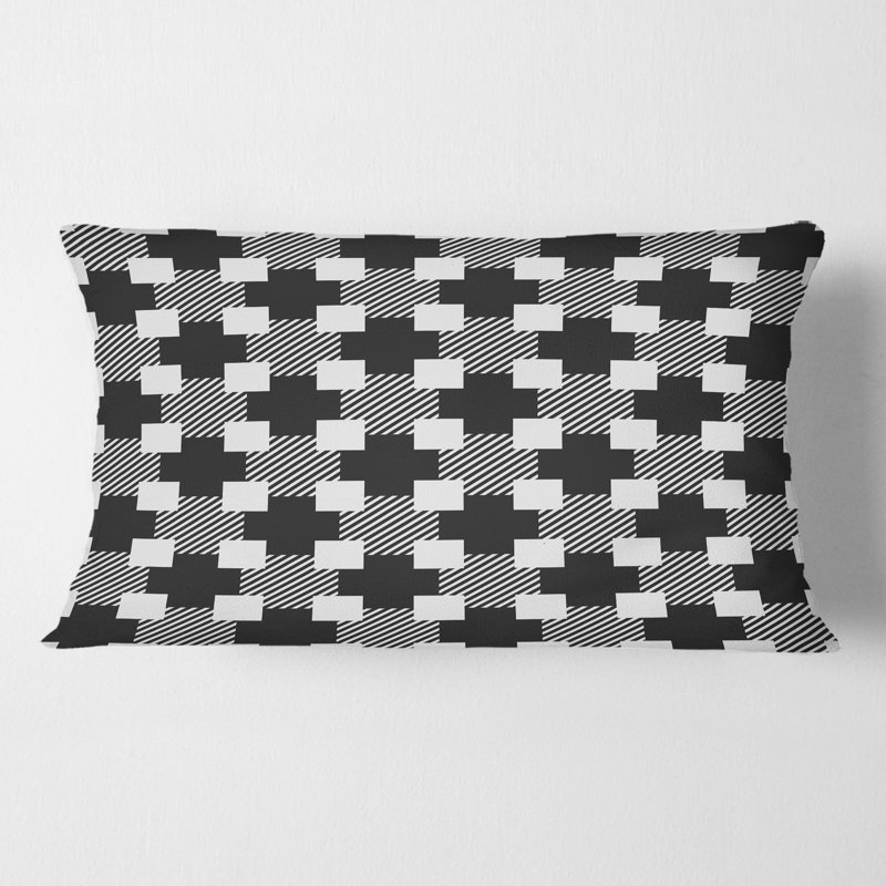 Coussin décoratif géométrique à motif géométrique II - Mid-Century