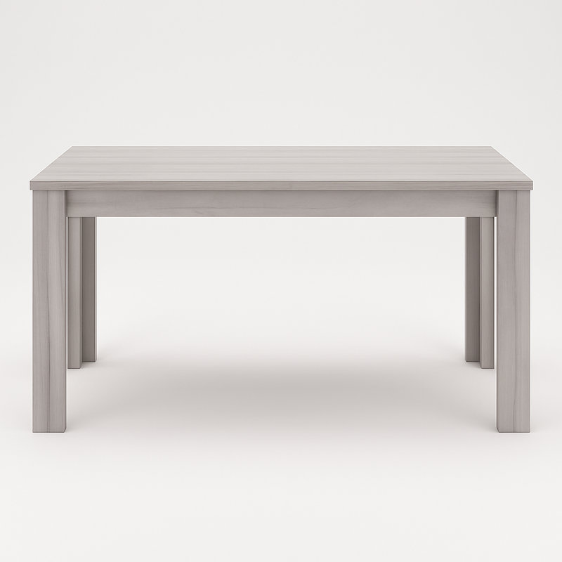 6 - Person Dining Set, Black, 75cm H x 77cm W x 117cm D, Grey