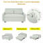 Canapé-lit coulissant avec deux coussins décoratifs, ports USB, dossier réglable à 3 niveaux