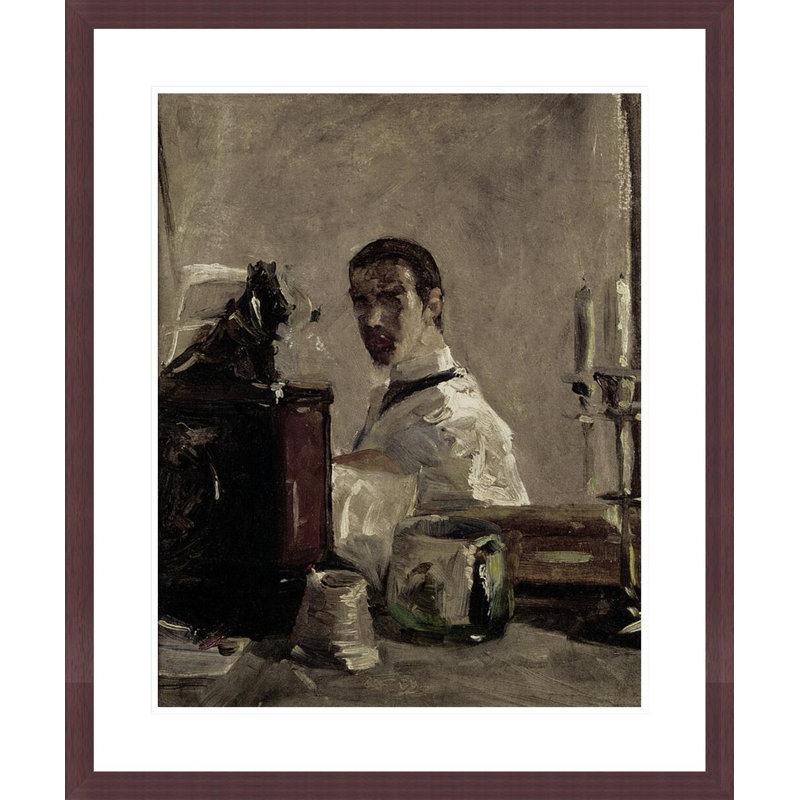 Autoportrait par Henri de Toulouse-Lautrec, impression giclée sur cadre, H 28,1 po x l 23,5 po