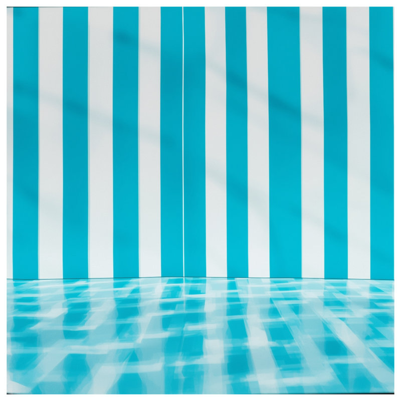 Blue White Vertical Stripes Duvet Covers, Lit simple