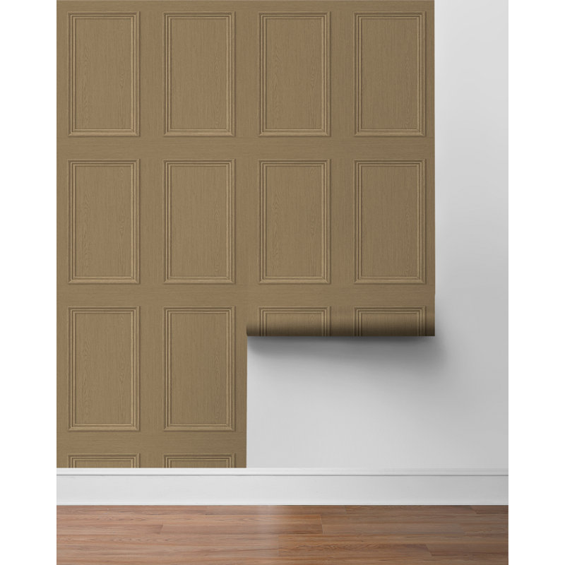 Rouleau de papier peint lisse L 18 pi x l 27 po The Sojour, Brun miel