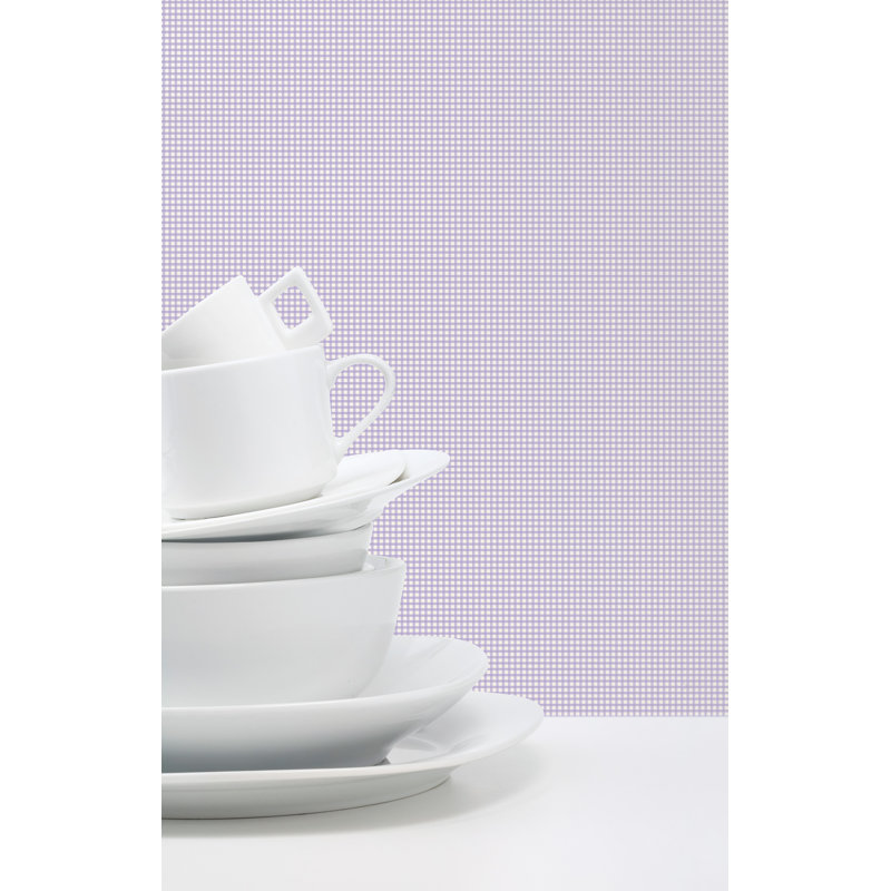 Miniatures 2 Gingham Check Design 33' L x 21" W Wallpaper Roll, Brown/Cream
