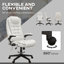 Fauteuil de massage, fauteuil inclinable chauffant avec 6 points de vibration - blanc-133587104-133587105