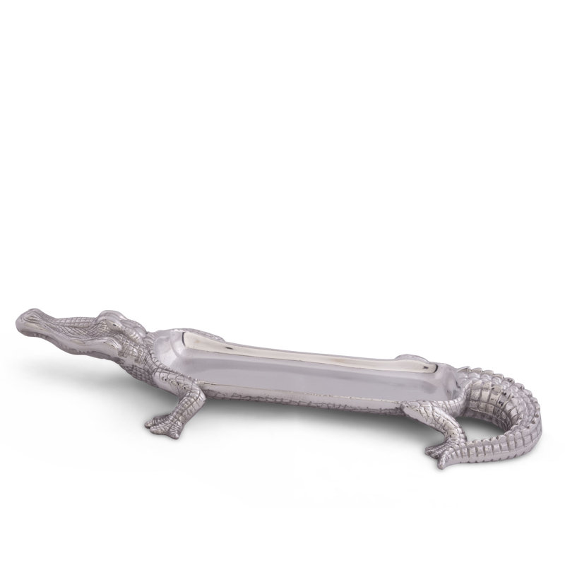 Arthur Court Aluminum Alligator Serving Tray 17" x 7.5"