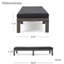 Chaise longue d'extérieur en rotin PE avec coussin imperméable, chaise longue en fer toutes saisons