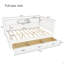 Structure de lit en L avec tiroir et bibliothèque, lit d'angle en bois avec éclairage à DEL et port USB