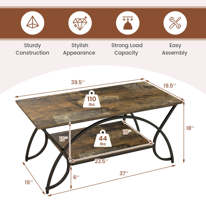 Bueschel Coffee Table, Dark Brown