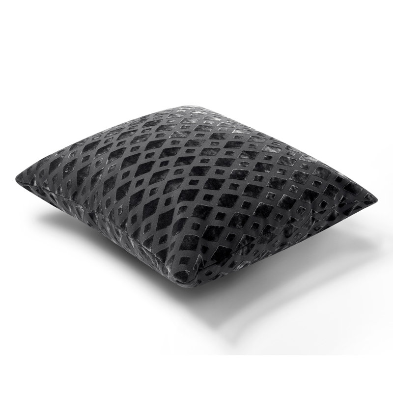 Charcoal Chic Throw Square Pillow Cover & Insert, Black