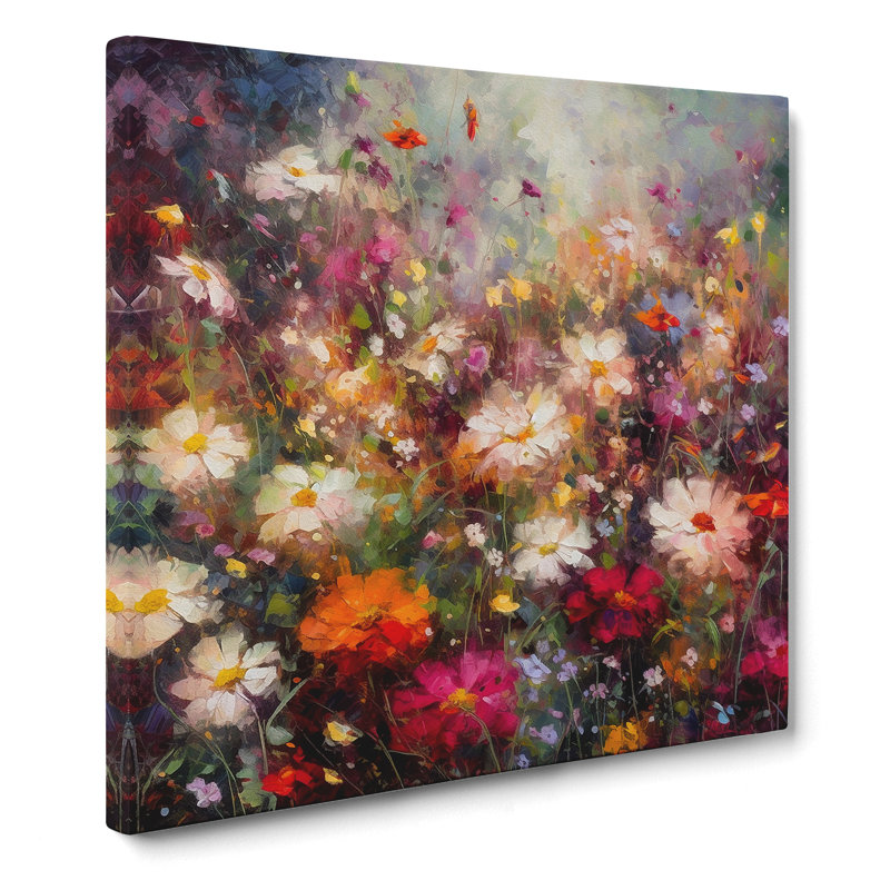Floral Impressionism No.2 - Wrapped Canvas, 50cm H x 50cm W x 3cm D