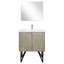 Meuble-lavabo rustique de 50 cm de profondeur, plateau effet marbre, robinetterie incluse et miroir péruvien de 71 cm. Comptoir de salle de bain de 76 cm, réfléchissant.
