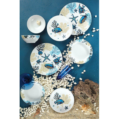 Piece Porcelain China Dinnerware Set - Service for 6