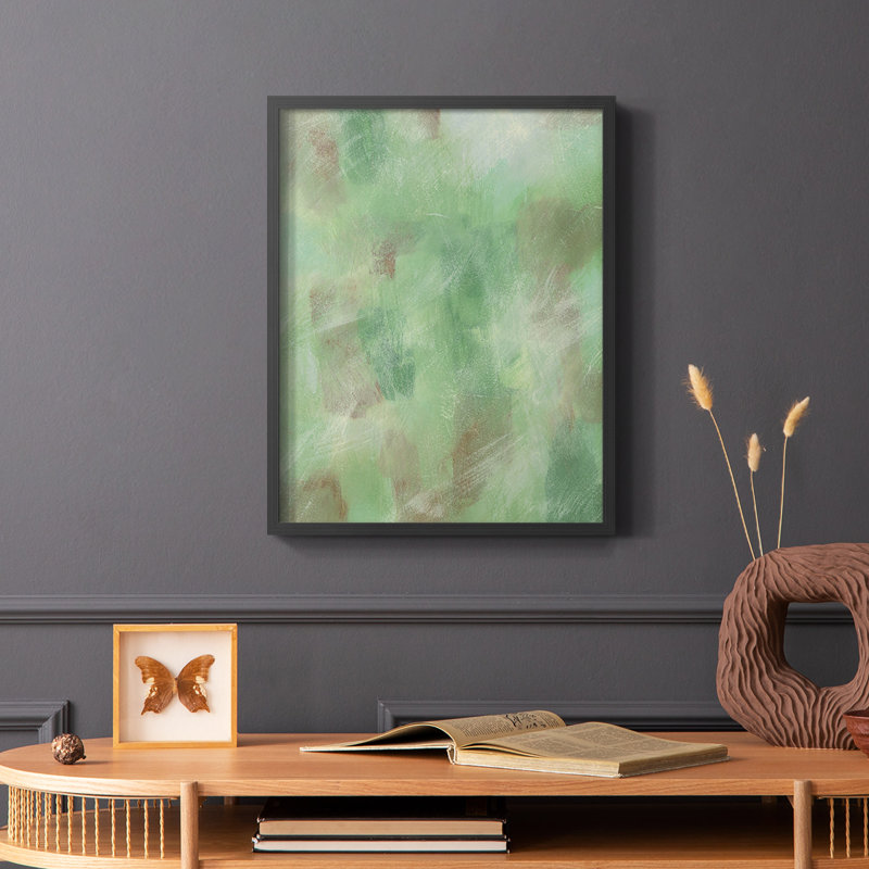 Green Shadows I, reproduction encadrée - bois massif, H 28 po x l 22 po, Noir