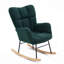 Chaise berçante ergonomique rembourrée en peluche avec dossier haut et siège rembourré pour une détente confortable dans les salons, les chambres et les bureaux