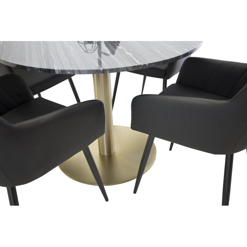 Mabel 4 - Person Dining Set, Gold