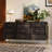 61.4"W Modern 9-Drawer Dresser With Gold Metal Accents