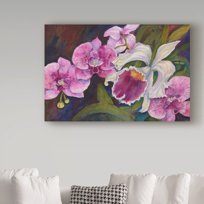 'Orchid' Acrylic Painting Print on Wrapped Canvas
