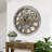 Wall Clock 24" Round Oversized for Living Room decor with Real Moving Gears America Collection-73808852
