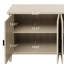 Buffet moderne à 4 portes avec tablette réglable, idéal pour la vie, le rangement de la cuisine, avec aspect grain de bois, poignées noires confortables, composition en métal de haute qualité, soutien supplémentaire