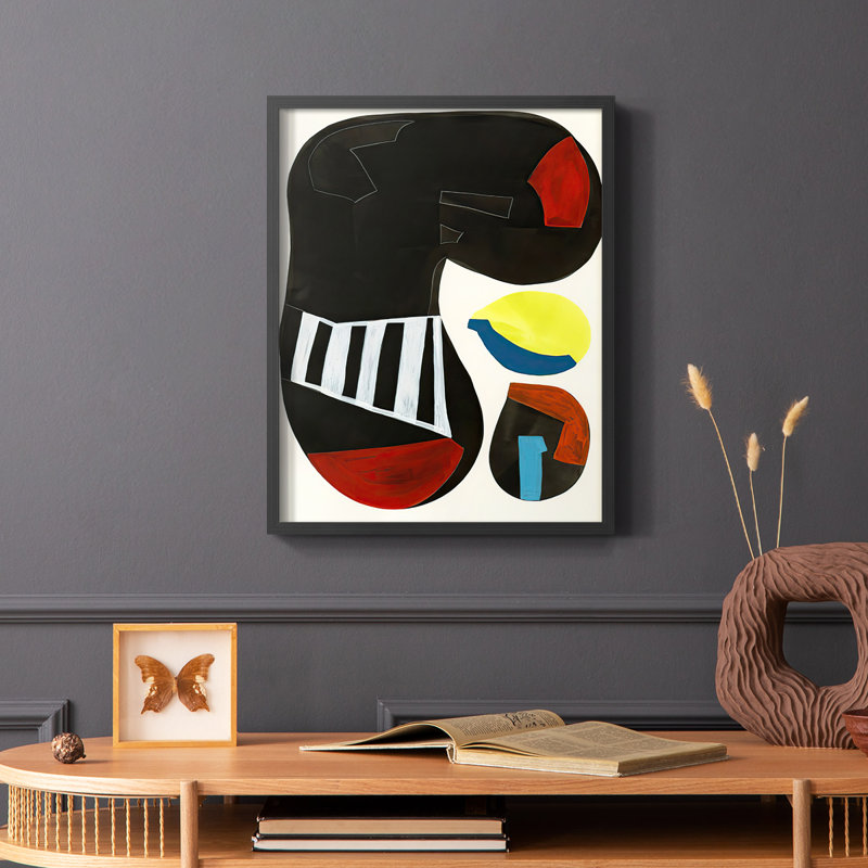«Barcelona I», reproduction encadrée - bois massif, H 10 po x l 8 po, Noir
