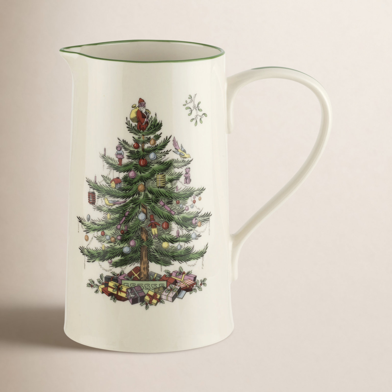 Christmas Tree Porcelain Pitcher