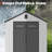8 Ft. W X 12 Ft. D Outdoor Metal Storage Shed, Includes Acrylic Transparent Windows and Water Drainage-118729381-118729383