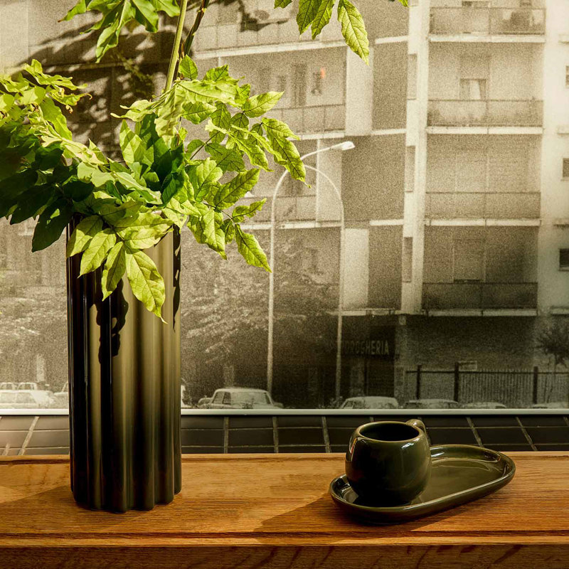 Handcrafted Ceramic Table Vase, Green