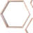 Mont 3 Piece Hexagon Floating Shelf with Reclaimed Wood