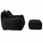 Black Comfy Bean Bag Chair With And Footstool For Multi - Room Relaxation, Soft Shredded Foam, Corduroy, Modern Design Living Room, Bedroom & Dorm, Filled