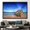 Bateau sur la plage, impression sur toile de haute qualité pour la décoration intérieure