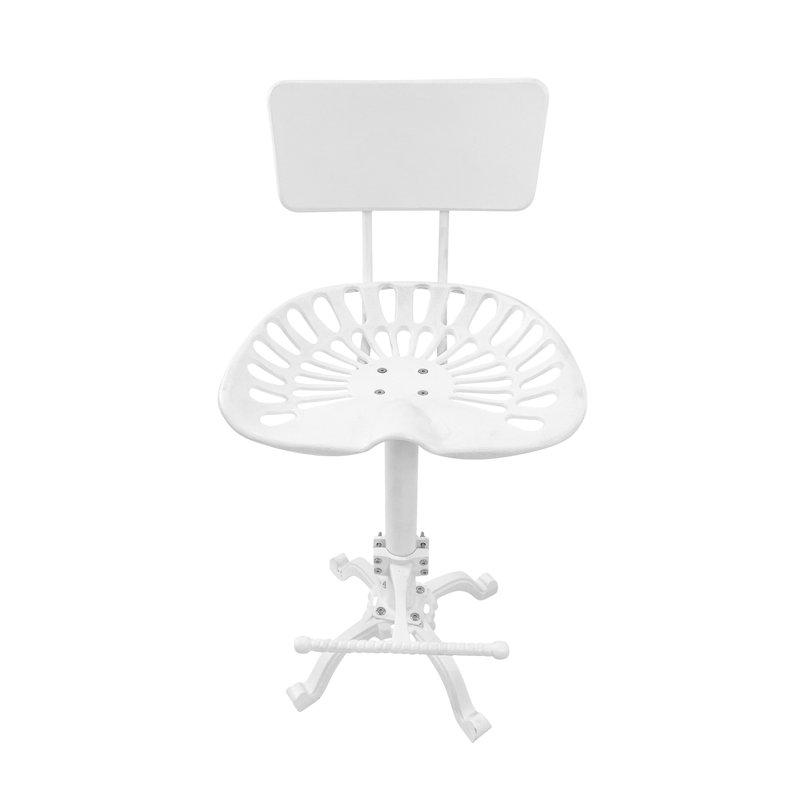 Tabouret de bar 22-33 po Rustic White, Blanc