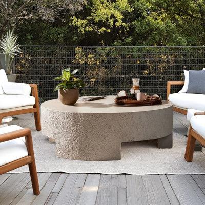 Designer Round/Rectangular Outdoor Cement Tea Table for Living Room
