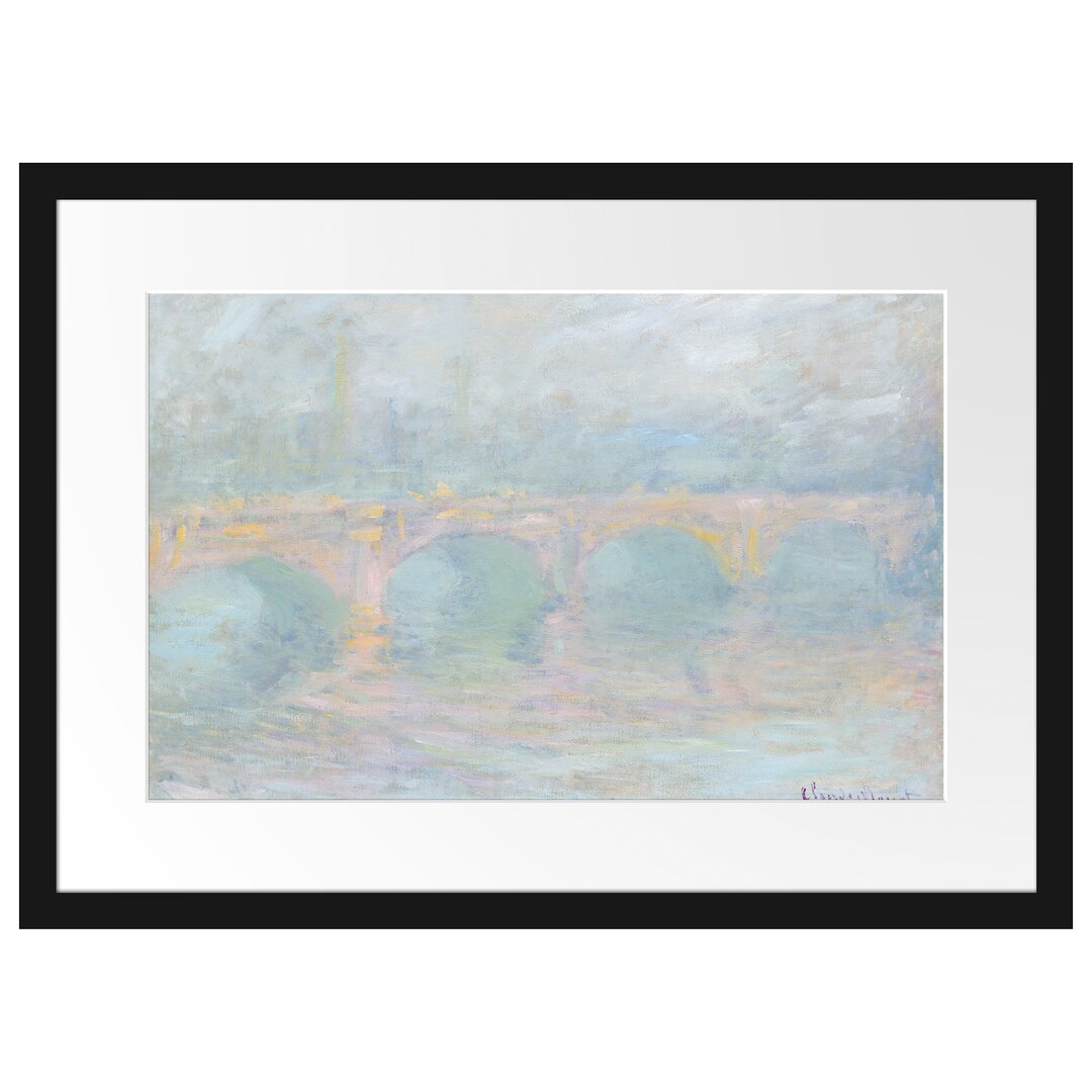 Gerahmter Kunstdruck Waterloo Bridge von Claude Monet