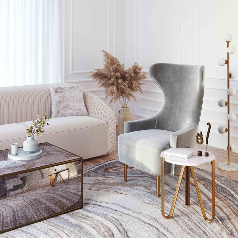 100% Marble 3 Legs End Table
