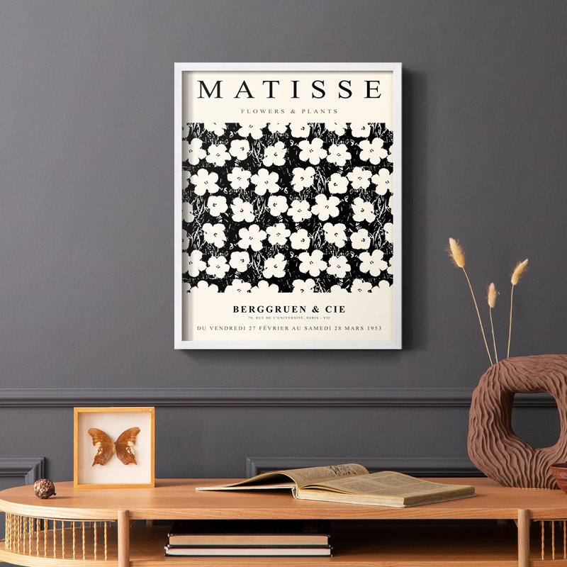 Matisse CCV, reproduction encadrée - bois massif, Blanc, H 14 po x l 11 po