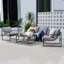 Modular Gray All-steel Webbing Sofa Set Of 4-piece-621885993
