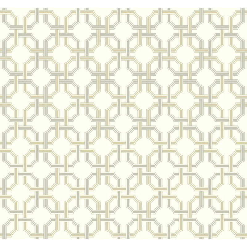Rouleau de papier peint amovible 13,5 pi x 27 po groovy gril Waverly Classics II, Beige