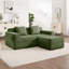 Canapé modulaire à 2 places avec coussins décoratifs et 1 repose-pieds Modern Corduroy-129687298-129687299
