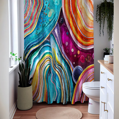 Zacaras Abstract Shower Curtain