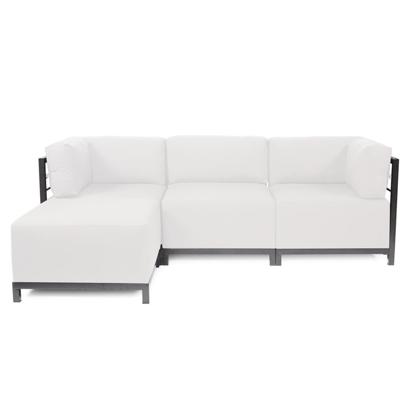 Canapé modulaire avec coussins Olen, Titane, Sunbrella® marin naturel