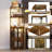 65" Corner Bar Cabinet with Power Outlet and LED Strip-462600247