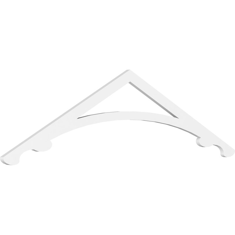 Legacy Architectural Grade PVC Gable, 18" H x 72" W x 1" D, 6/12
