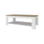 Table basse H 16,20 po, 1 tablette, blanc / chêne naturel - Salon-798202495