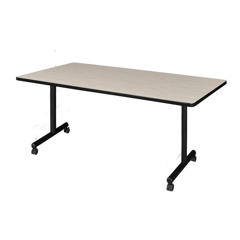 Nihit Mobile T-Base Training Seminar Table, Maple, 29" H x 72" L x 30" W