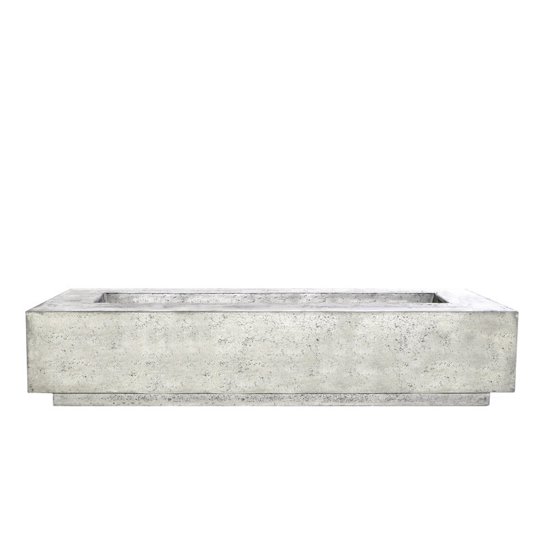 Foyer d'extérieur en béton Vanleer, H 16 po x l 90 po x P 38 po, Gaz naturel, Naturel