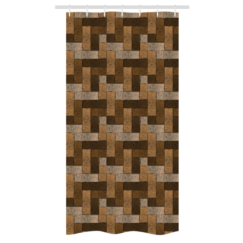 Banaz Geometric Shower Curtain with Hooks Included, 36" W x 72" L