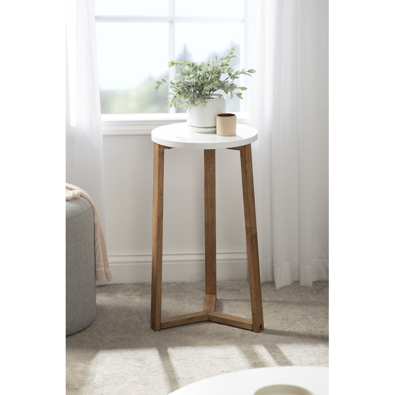 Table à plante en bois Toh 14 x 14 x 26, blanc