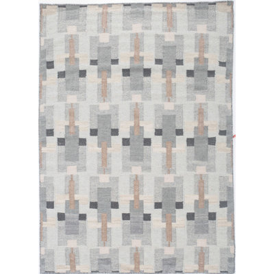 Contemporary One-of-a-Kind Rectangle 5'3" X 7'11" Wool Area Rug