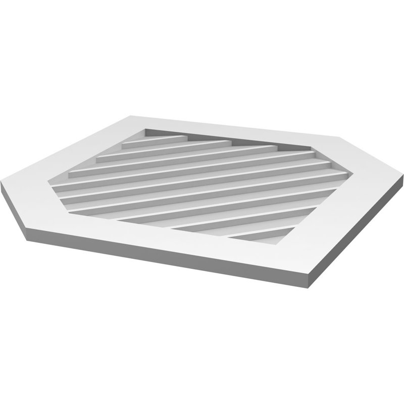 Ventilé vertical à pignon vertical 11/12 po, H 1 po x l 30 po x L 38 po