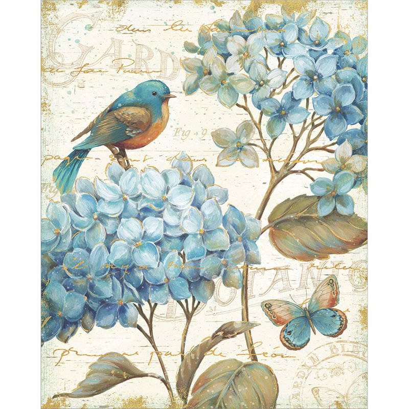 «Blue Garden II» par Daphne Brissonnet, art mural sur toile